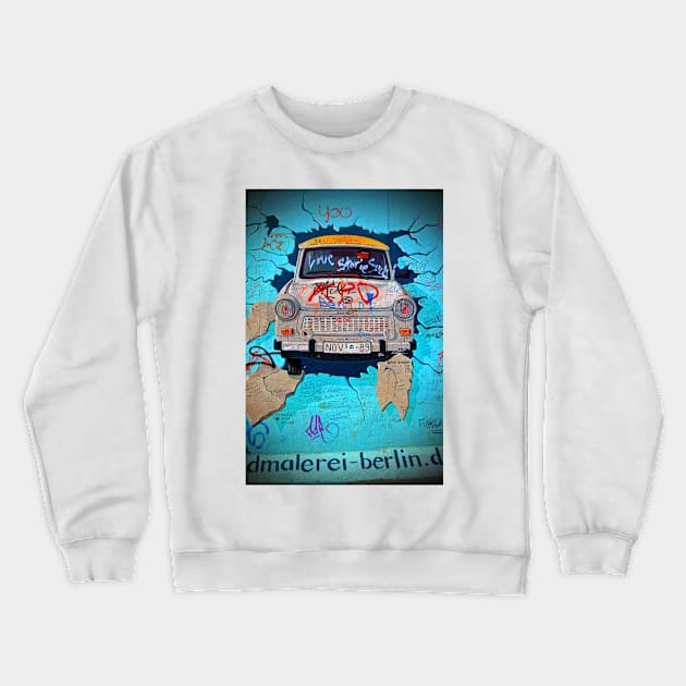 Artwork Street Art Berlin Wall Germany Crewneck Sweatshirt by AndyEvansPhotos